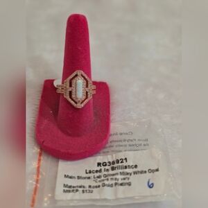Laced in Brilliance Rose Gold Opal Ring